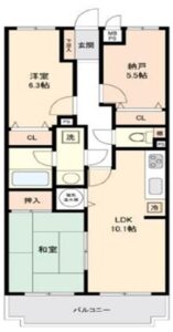 ライオンズマンション本厚木第2の間取り図