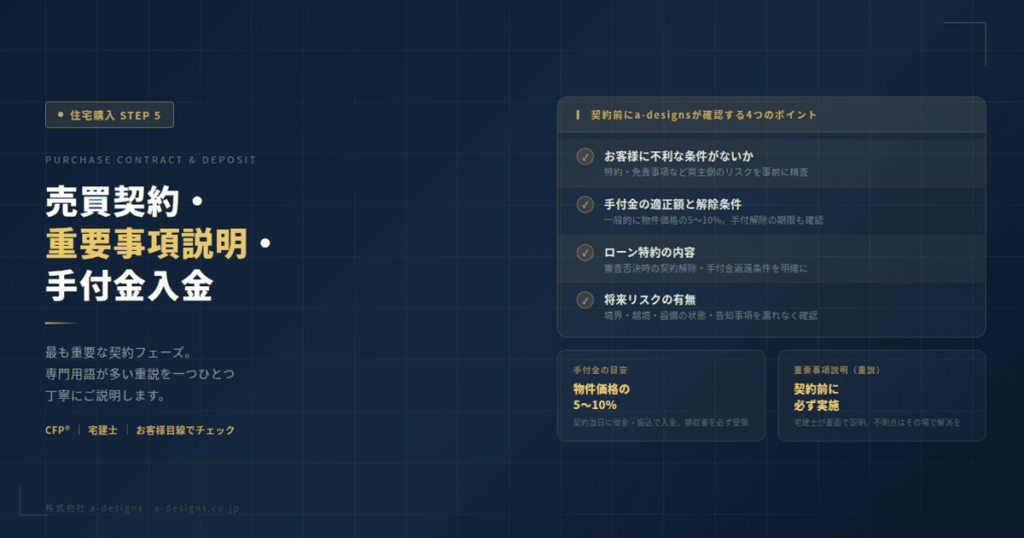 売買契約・手付金等のご入金